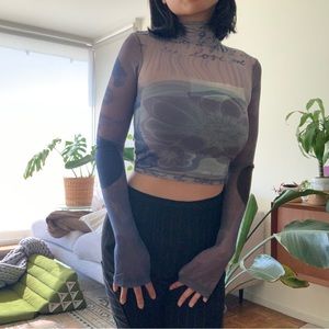 Danielle Guizio mesh top